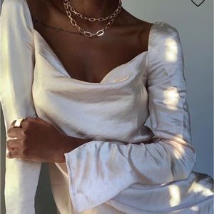 Princess Polly STAR POWER MINI DRESS CHAMPAGNE